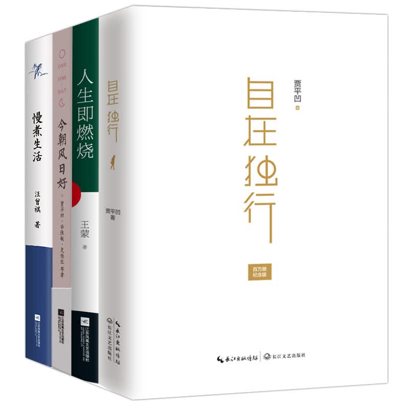 家人同坐，四季读书（所谓人间值得，就是和家人在一起（套装共4册））：自在独行 人生即燃烧 今朝风日好 慢煮生活