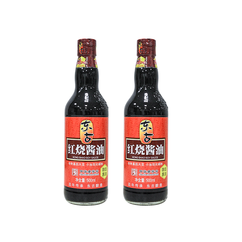 东古红烧酱油500ml*2瓶凉拌炒菜非转基因大豆酿造酱油