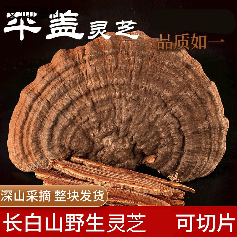 长白山平盖灵芝纯树舌灵芝片林芝 250g 平盖灵芝【买5斤贈1斤】