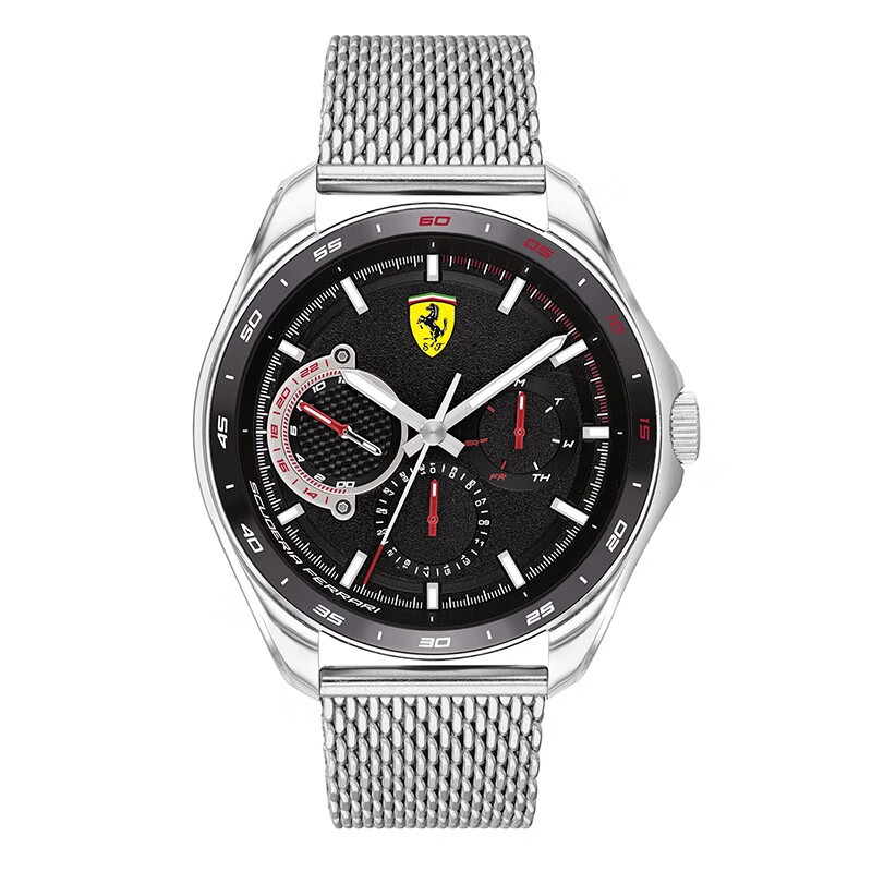 ferrari法拉利欧美潮流腕表 speedracer系列双日历三眼计时多功能石英
