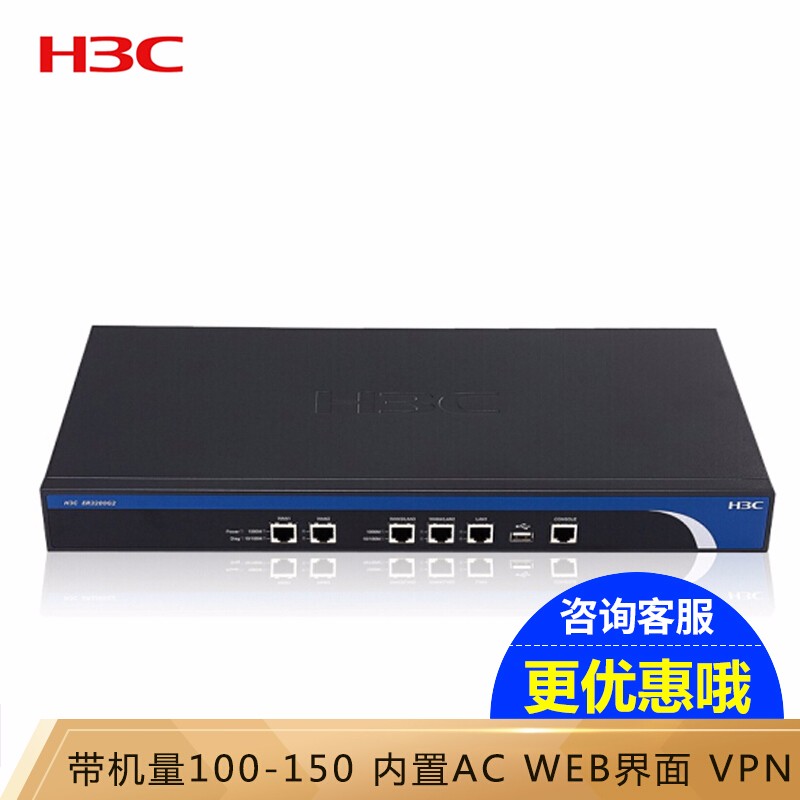华三（H3C）SMB-ER3200G2 多WAN口全千兆企业级VPN网关路由器 带机100-150