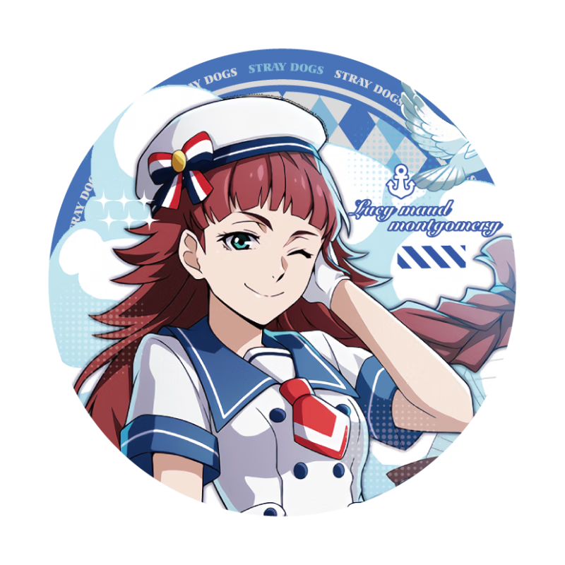 文豪野犬动漫周边主题泉镜花中岛敦镭射碎玻璃徽章吧唧 露西 58mm