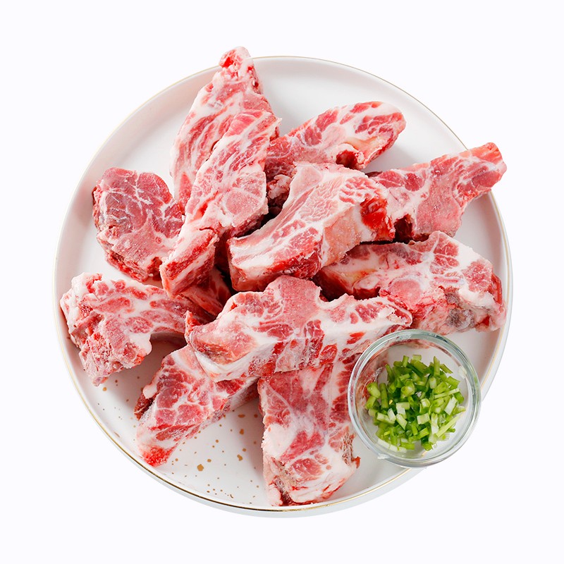 肉管家西班牙伊比利亚进口黑猪颈骨3000g猪肉新鲜冷冻排骨生鲜