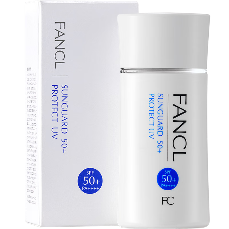 日本进口 芳珂（FANCL）物理防晒霜SPF50+PA++++ 60ml面部防晒清爽不油腻 敏感肌可用 进口超市
