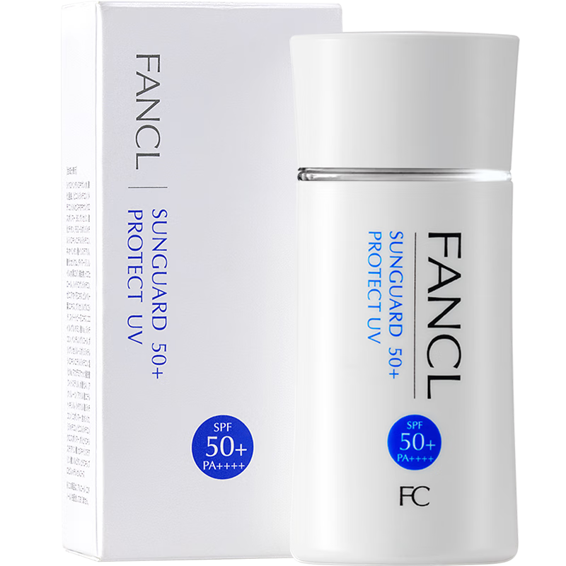 日本进口芳珂(FANCL)物理防晒霜SPF50+PA++++60ml，清爽不油腻敏感肌可用|网购防晒历史价格走势