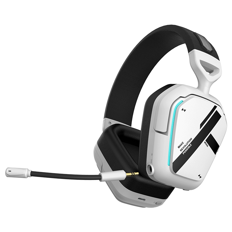 雷X（ThundeRobot）影翼头戴式双模降噪游戏耳机HL504 有线无线耳机 蓝牙5.3 RGB 适用苹果小米华为 长续航100042800857
