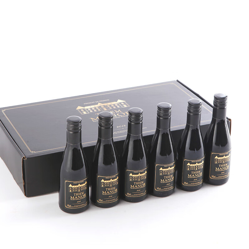 蒂姆庄园14度法国进口葡萄酒干红187ml小礼盒套装小瓶口袋微醺晚安