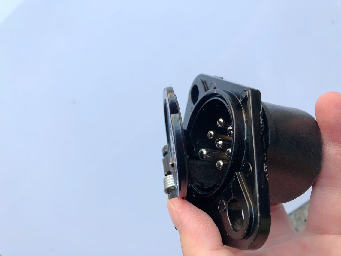 适用于货车挂车线半挂车连接线7芯螺旋线总成挂车七孔电线插座 红色