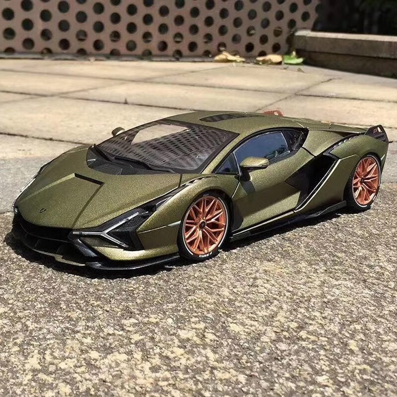 兰博基尼sian fkp 37,兰博基尼countach 比美高1:18兰博基尼sian fkp37哑绿色 旗舰超跑模型汽车模型合金仿真