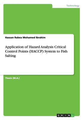 预订Application of Hazard Analysis Critical Control