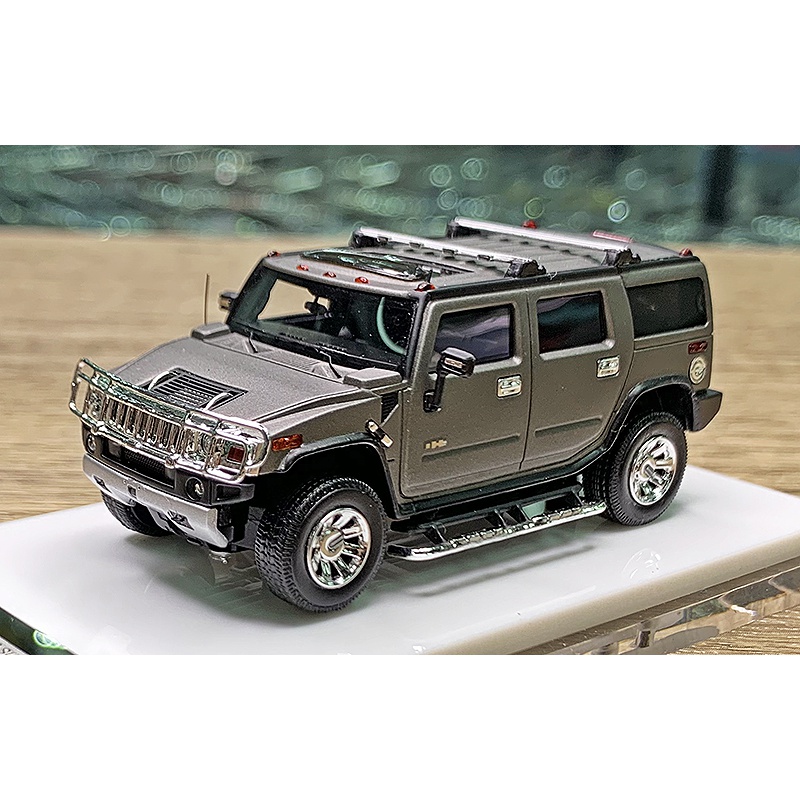 1:64 悍马 h2 皮卡 h2 suv sut树脂汽车模型 h2灰色