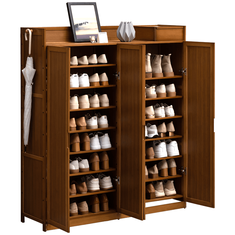 淘之良品鞋柜门口家用简易玄关柜经济型入户穿鞋换鞋凳大容量多层收纳隔断门厅柜新中式鞋橱客厅防尘进门柜子 【对开门】二门7层(带储物格)