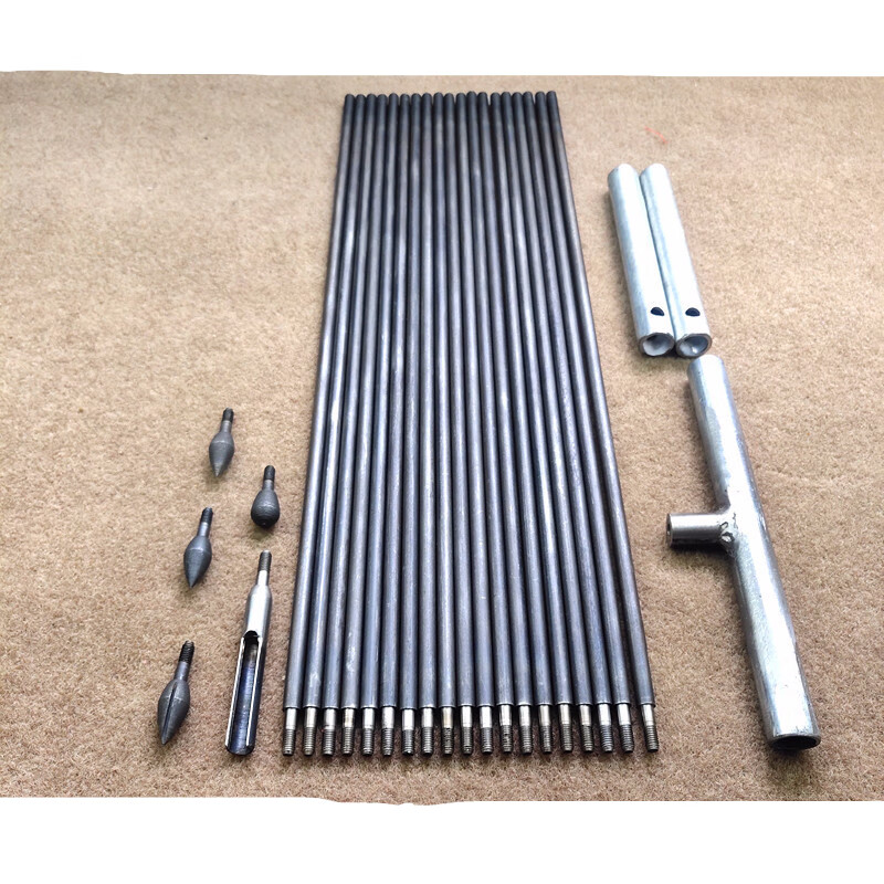 千惠侬锰钢考古探针洛阳铲勘探工具套装扎杆取土器探测钎子找乌木 40