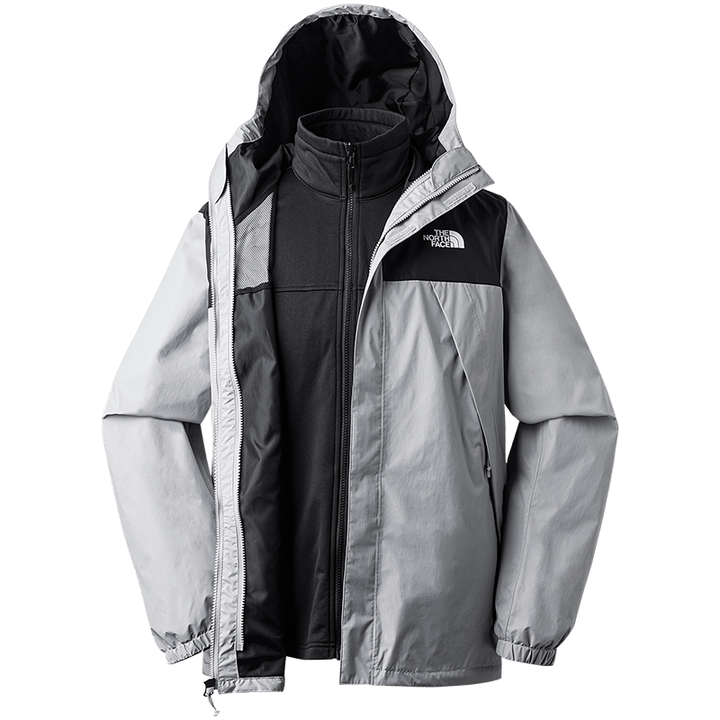 北面(the north face)三合一冲锋衣男抓绒内胆防风防水保暖外套 gvv