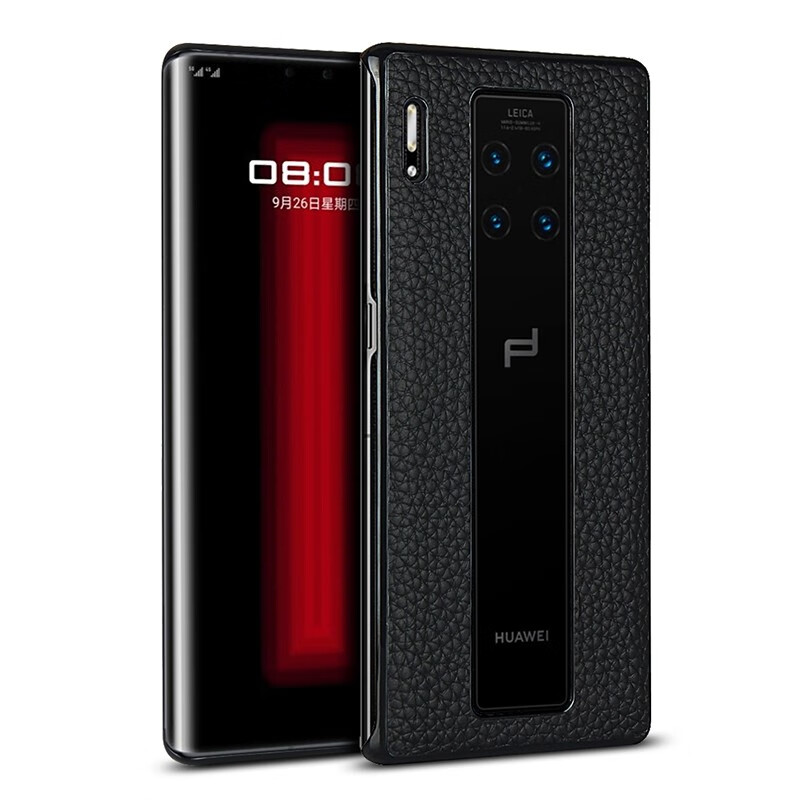 瑞壳 华为mate30rs保时捷手机壳真皮mate30保时捷版保护套真皮无边框