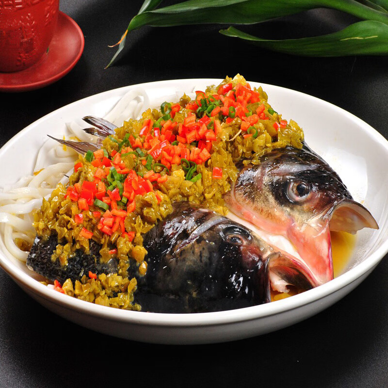 好余轩 【配剁椒料包】剁椒鱼头湘鄂菜现杀活鱼头半成品食材 8分钟