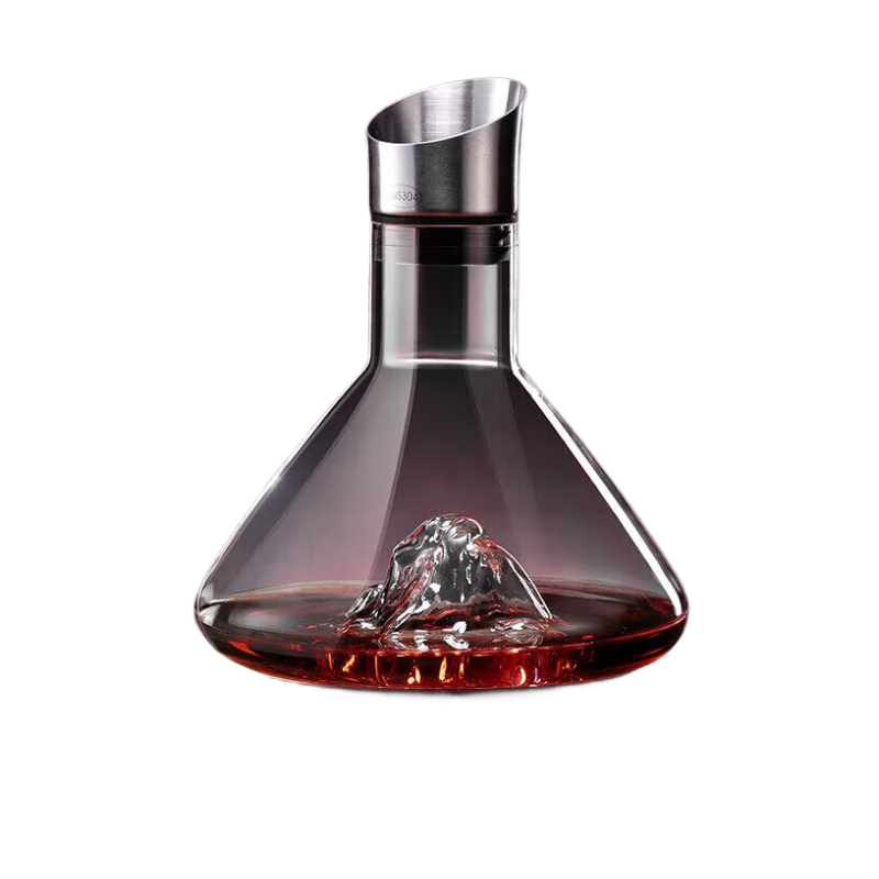 SUSHI CERAMICS水晶玻璃醒酒器快速家用葡萄酒倒酒器观山存酒壶分酒壶1450ml