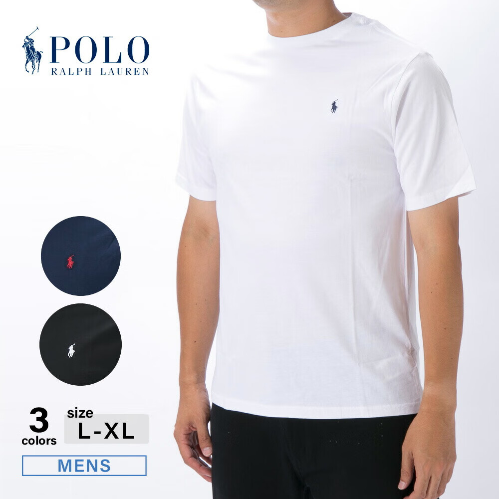 Polo Ralph Lauren男士polo衫短袖T恤832904圆领夏季上衣 日本直邮 白色 XL