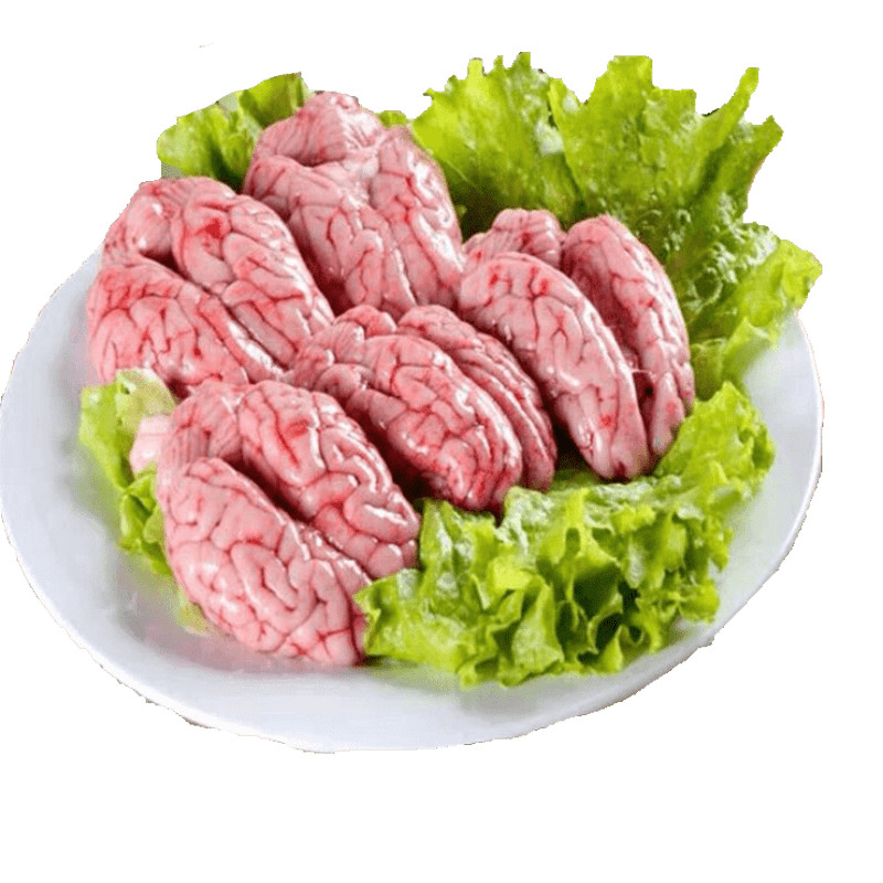 皓谦 新鲜猪脑花 火锅酒店食材 猪脑子带小脑脑髓 8副约700g