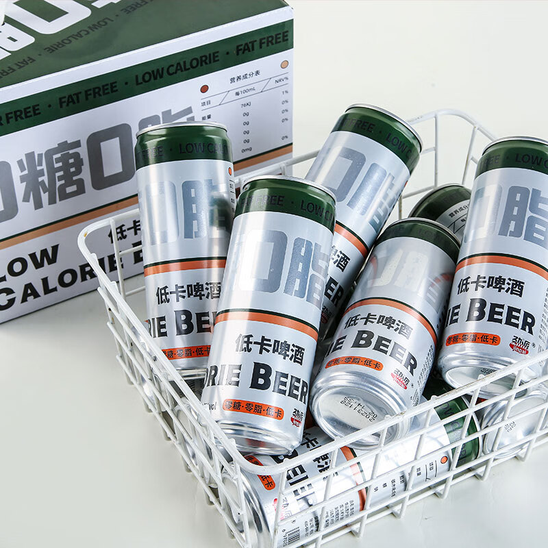 劲派无糖低卡啤酒0糖0脂肪低嘌呤零糖全麦低度精酿零糖整箱装 330mL 12罐 整箱装