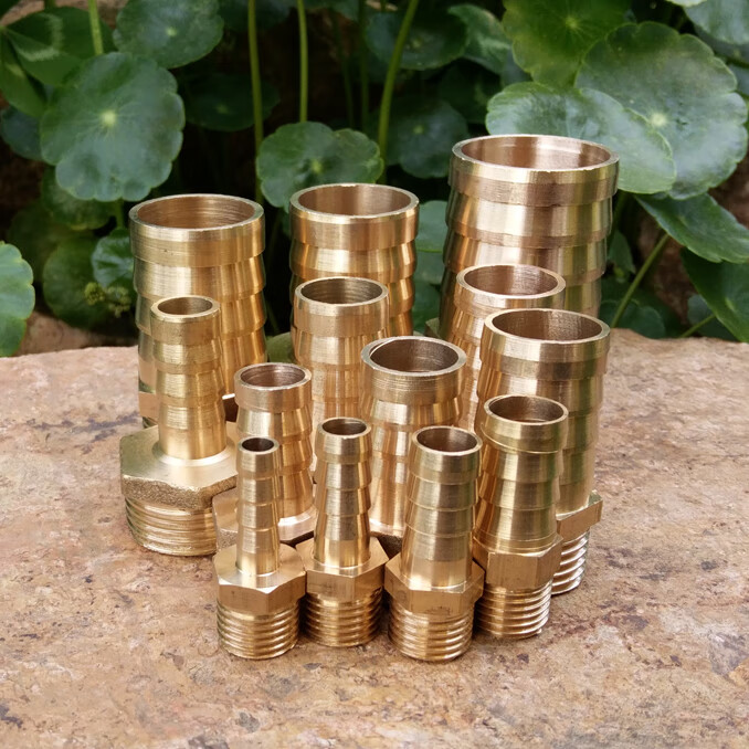 全黄铜配件外丝宝塔接头软管对接四分六分一寸半两寸水枪皮管插接 二