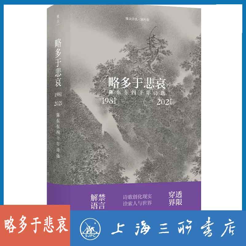 略多于悲哀:陈东东四十年诗选:1981—2021 陈东东 著 诗集 雅众诗丛 上海三联书店