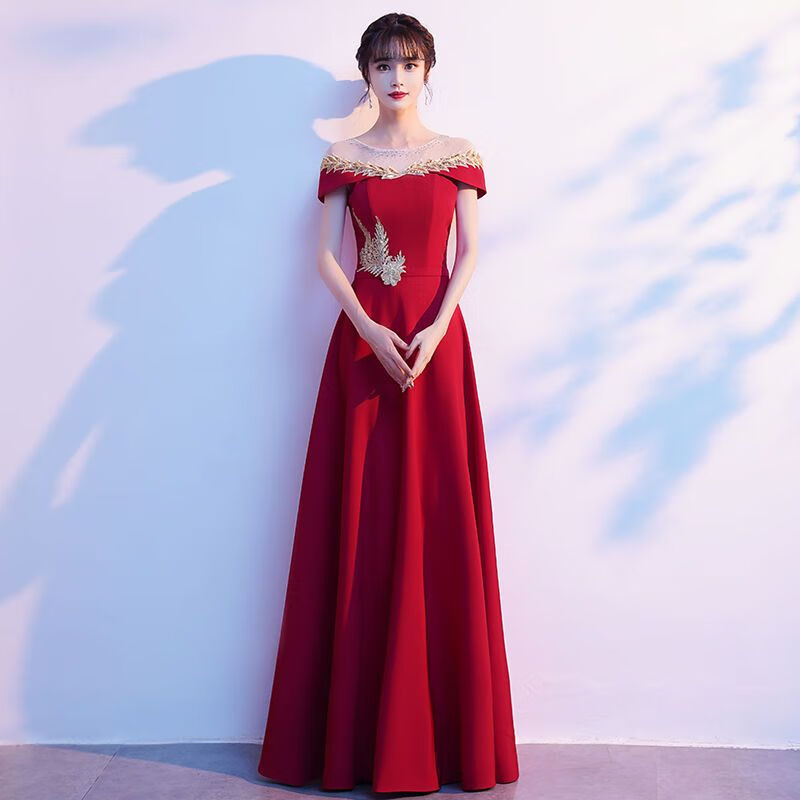 知特(zhite)喜妈妈婚礼服年轻款高端大气夏季法式正红色新娘敬酒服