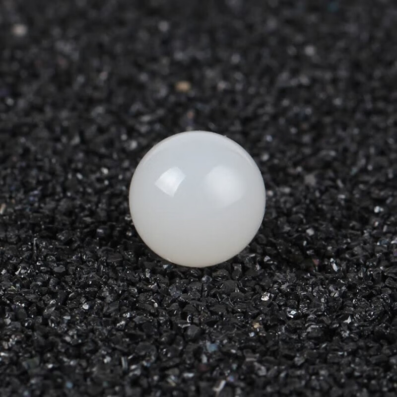 和田玉散珠羊脂玉珠子羊脂白玉圆珠项链手串手链锁骨链 羊脂白玉 1颗4