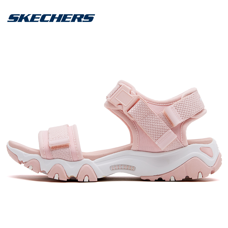 斯凯奇（Skechers）女款D'lites 厚底沙滩休闲凉鞋 88888160 浅粉色/LTPK 38