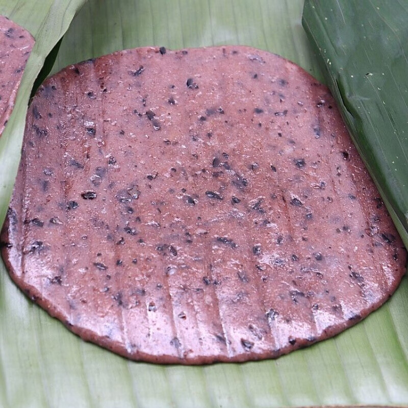 宜享健康云南德宏特产紫米粑粑糯米粑粑糍粑饵块傣族手工舂制带芭蕉叶