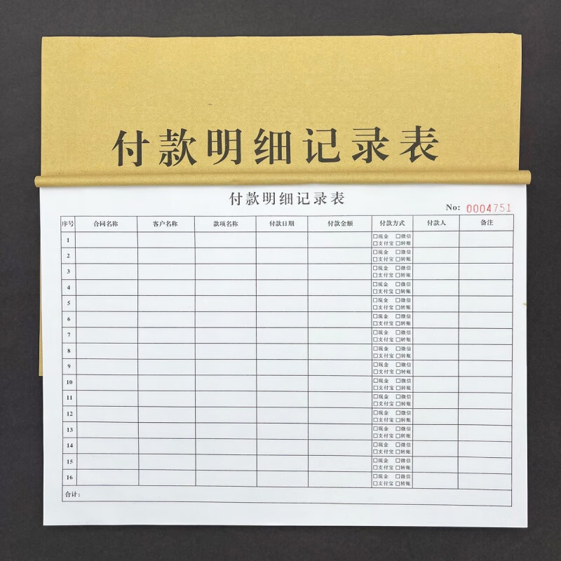 一本通用出纳财会工程项目款付款明细记录表收款记录登记簿收支簿 一