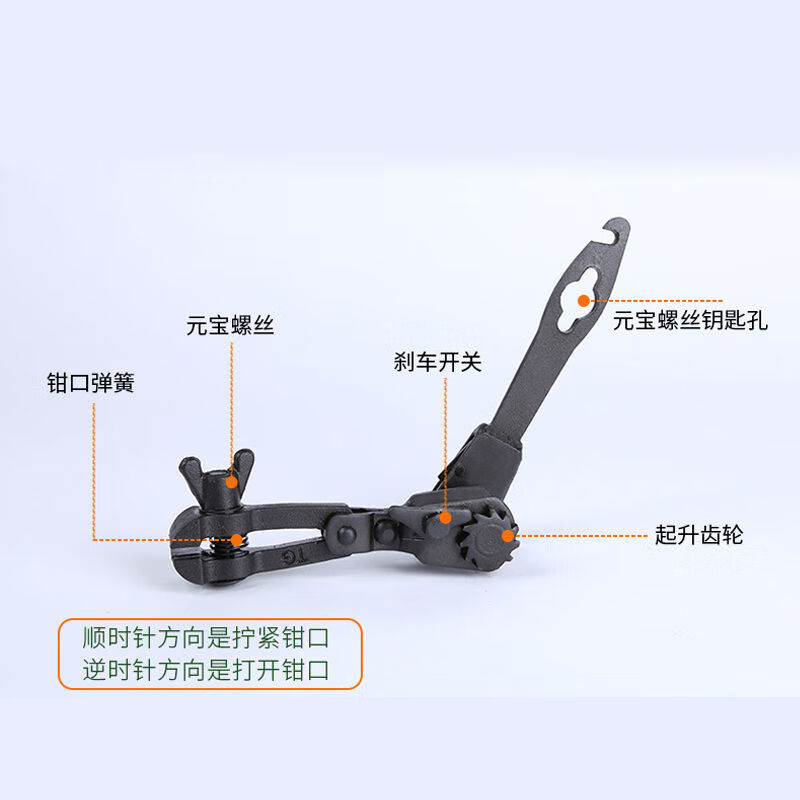 仁聚益大棚铁丝紧线器收紧虎头式紧线机紧丝器钢丝绳卡线钢绞线虎钳