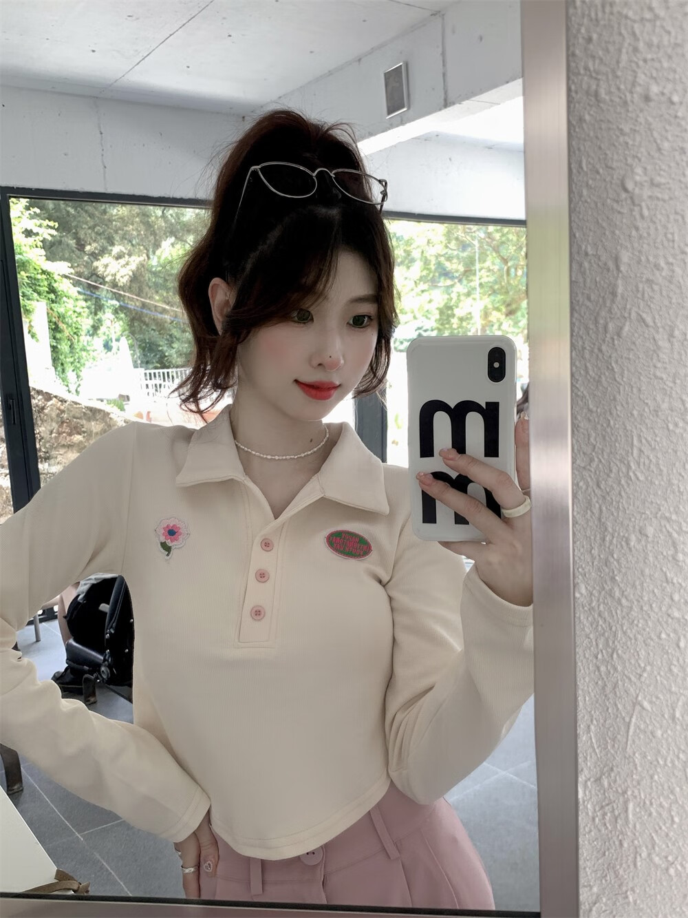 高中女生穿的卫衣小个子卡腰短款卫衣女长袖t恤感超好看修身辣妹上衣