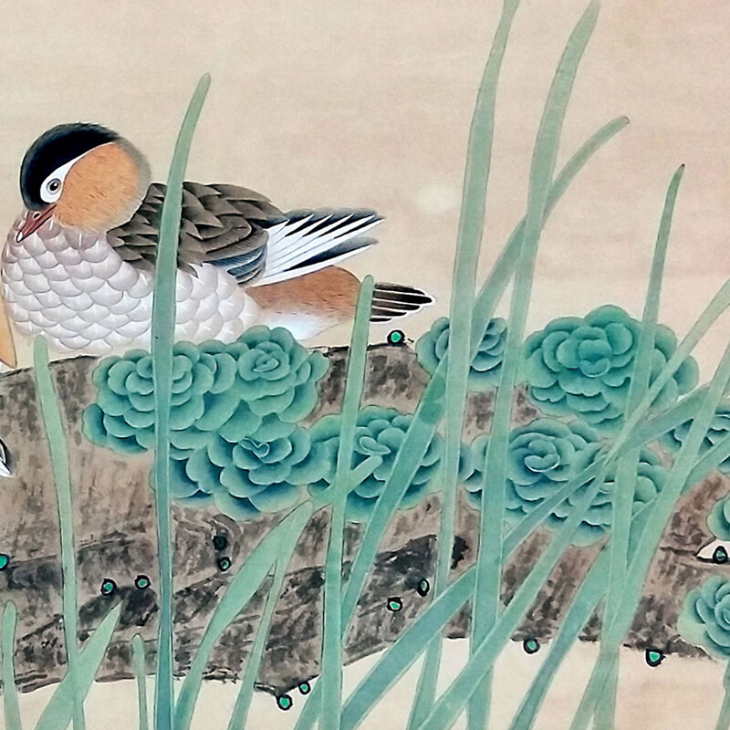 中国工笔画学会理事 龚文i桢【鸳鸯】a0045