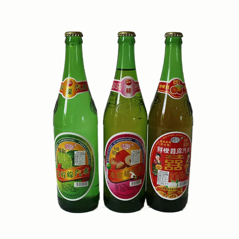 疇陽文山麻栗坡香檳酒碳酸飲料鮮橙囍露白檸檬果味橙味汽水瓶裝600ml 6瓶鮮橙囍露+6瓶白檸檬