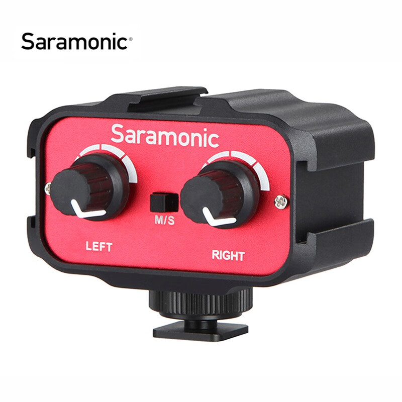 枫笛（Saramonic） 单反麦克风话筒小型混音器单声道转立体声调音台连接无线小蜜蜂 视频拍摄 SR-AX100