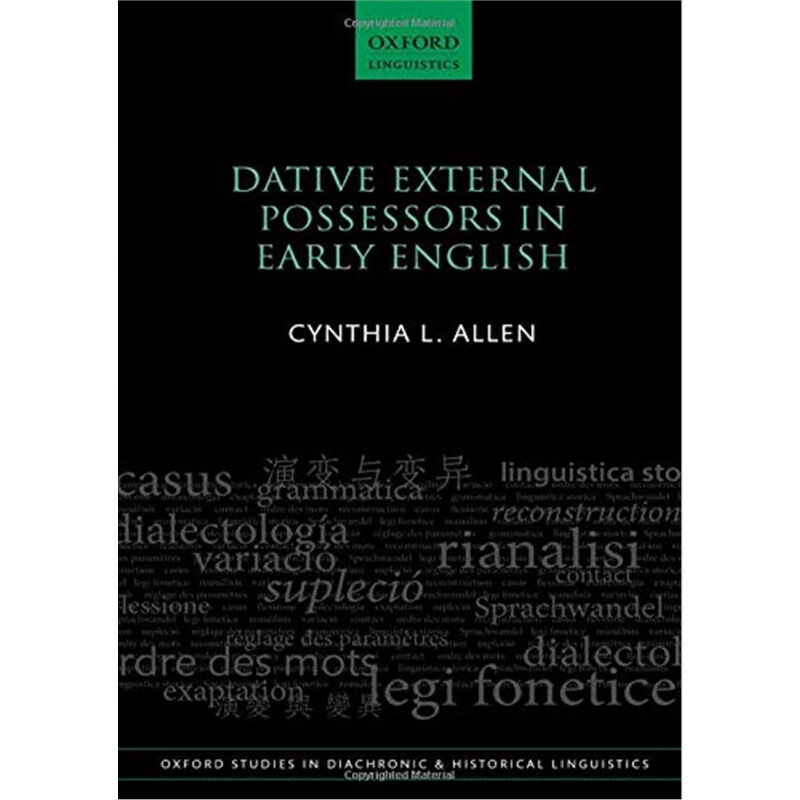 预订dative external possessors in early english