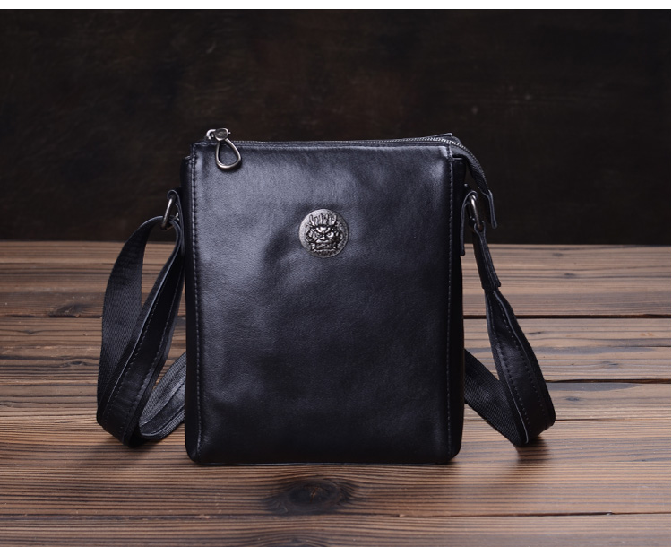 andseeyou品牌 男士斜挎包 新款男士真皮斜跨包迷你休闲单肩包牛皮小