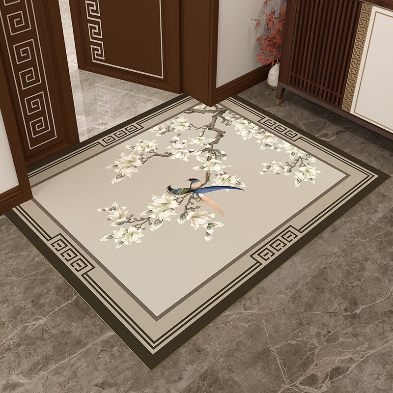 入户门地垫可擦洗门垫pvc皮革防滑脚垫家用进门垫定制 5143喜上枝头