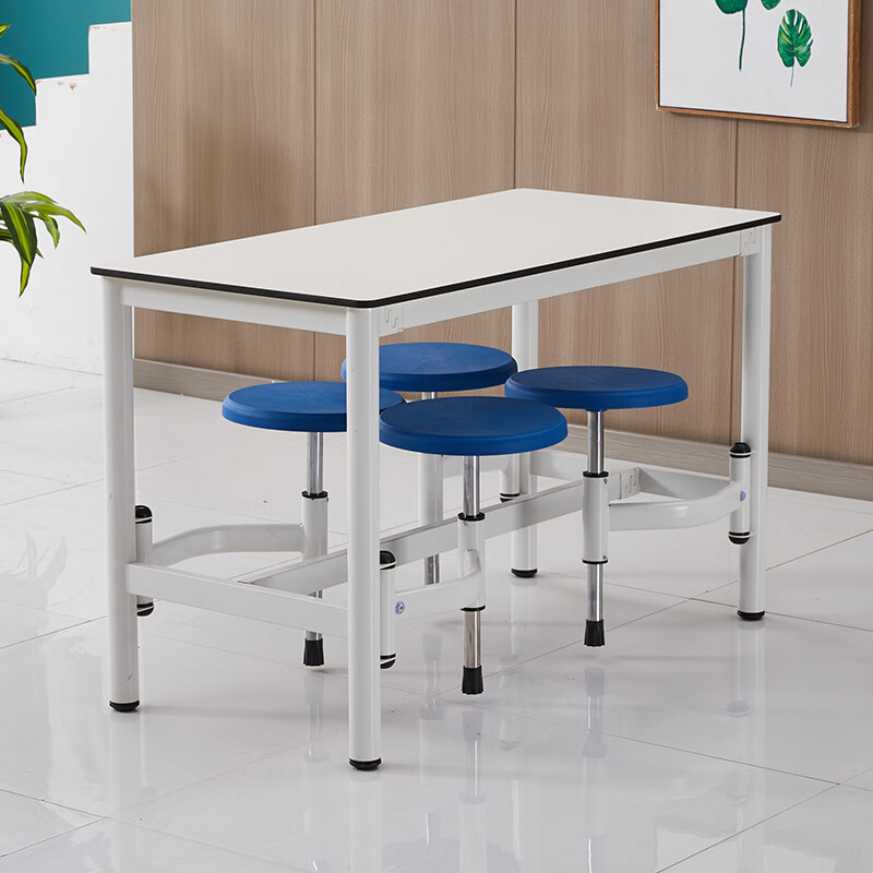 ntwq食堂旋转餐桌椅组合工厂员工学校连体餐桌4人6人可伸缩快餐桌定制