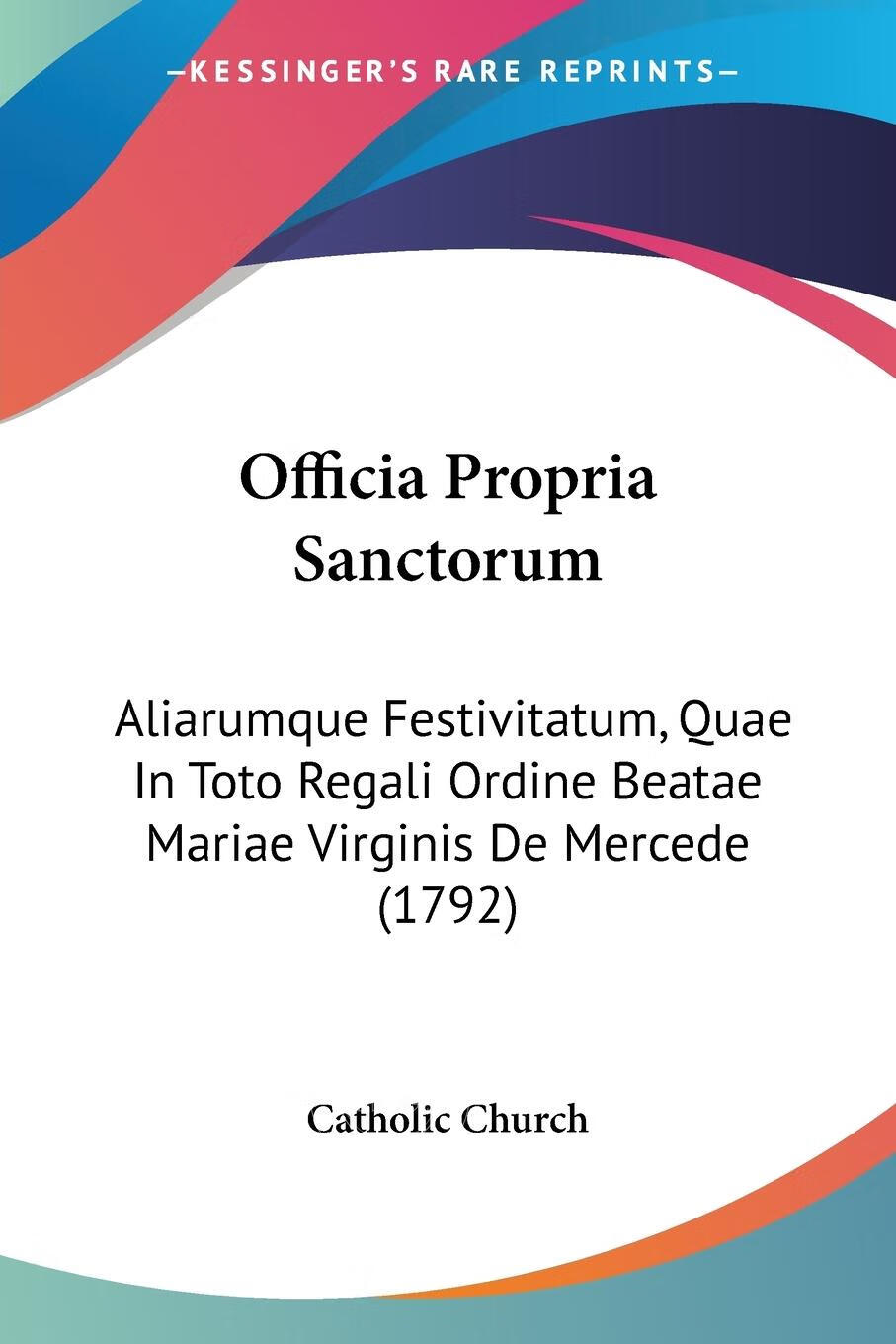 【2周达】【预售 按需印刷】officia propria sanctorum