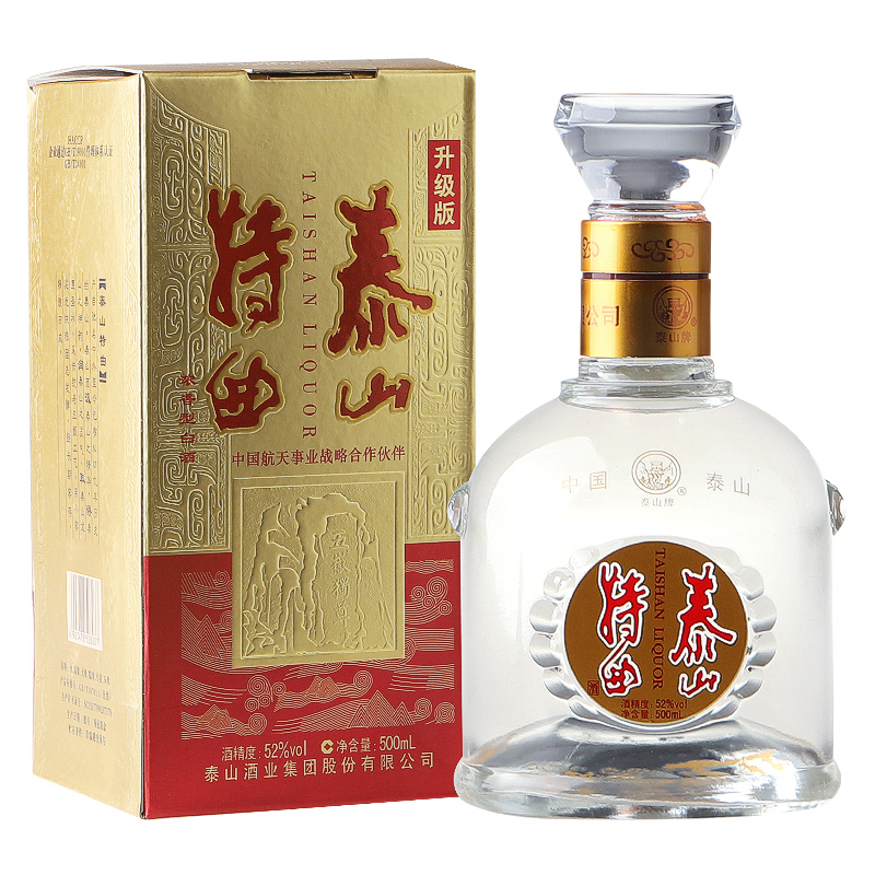 泰山牌泰山特曲 52度浓香型白酒 升级版 单瓶500ml