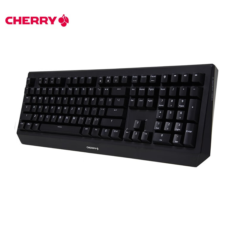 樱桃（Cherry）MX1.0 G80-3815LSAEU-2 机械键盘 有线键盘 游戏键盘 全尺寸机械键盘 黑色 青轴