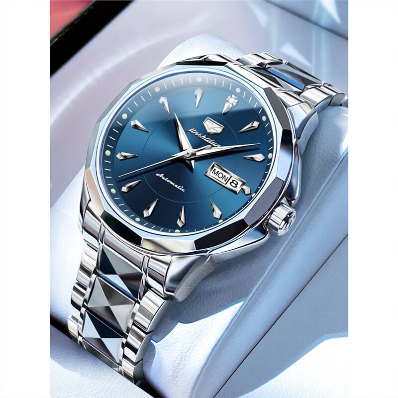 金仕盾劳力瑞士手表男士全自动机械表商务款简约时尚钨钢带男表 l8936