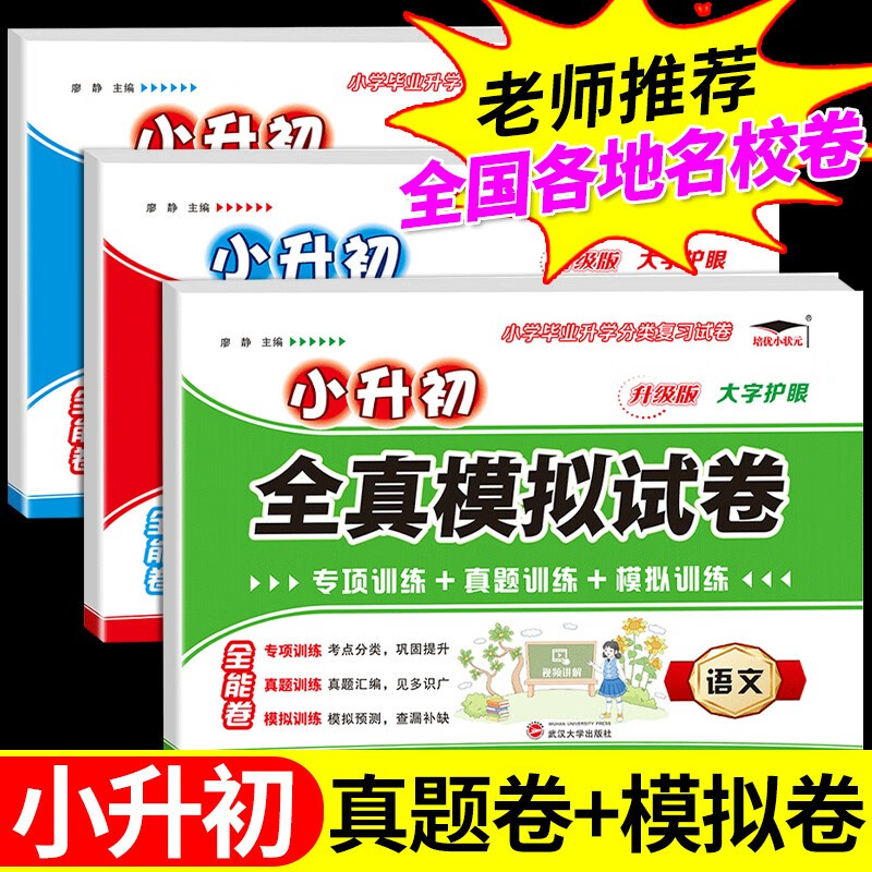 2023年小升初真题卷必刷题语文数学英语人教版小学毕业升学总复习资料部编版练习册六年级下册名校模拟试卷测试卷全套语数英卷子