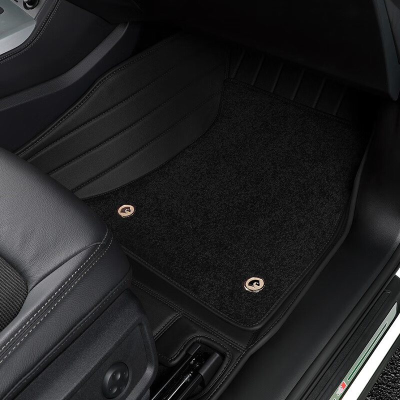 沃丹真皮汽车脚垫适用于26款奥迪A6L A4L A8L A5A7L Q3 Q5L Q7 Q8 Q6L 经典黑（环保皮双层脚垫） 奥迪A7L