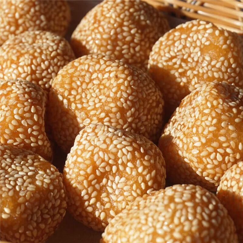 哺食旺满2包煎圆煎堆艾圆梅州客家特产小吃传统糕点油炸糯米圆 煎圆