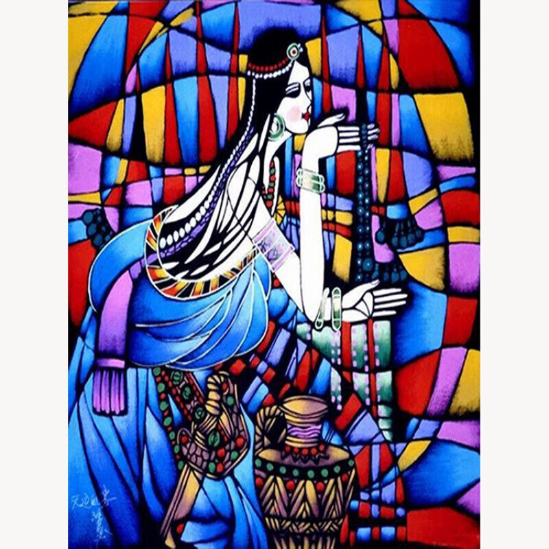 舞万花家居 蓝丽雅云南少数民族风情装饰画客厅饭店挂画宾馆酒店壁画