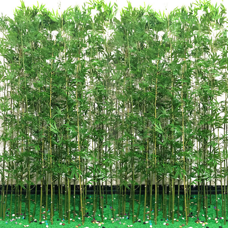 2021新款仿真细水竹子室内外装饰隔断客厅屏风户外阳台装饰假竹子仿真