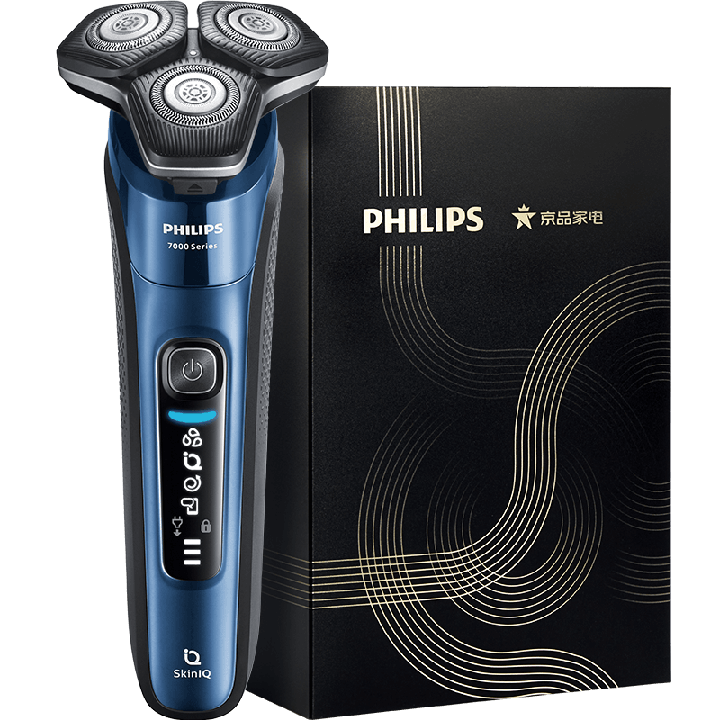 飞利浦（PHILIPS）电动剃须刀蜂巢7系 SkinIQ高端系列肌能感应护肤级刮胡刀 父亲节礼物 送男友 送老公